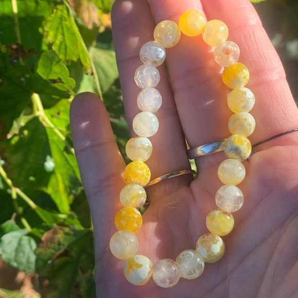 Yellow agate bracelet - Picture 2 of 6